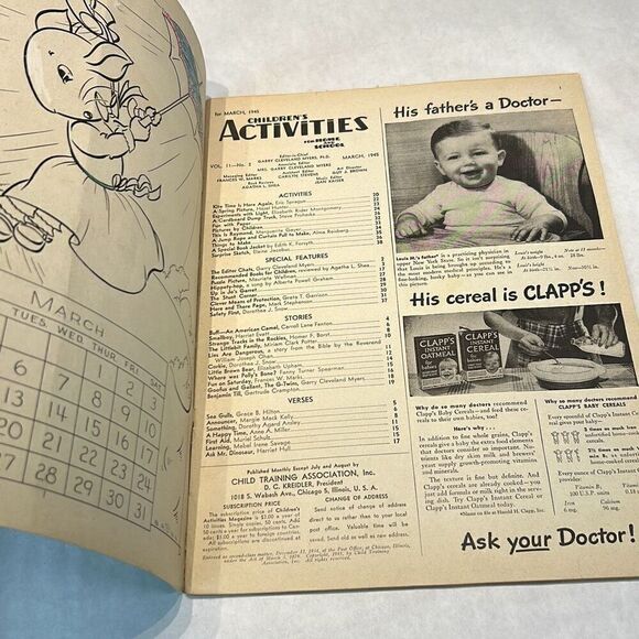 VTG Children's Activities For Home & School Magazine Book March 1945 - Picture 10 of 10